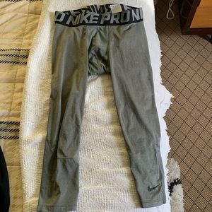 Grey Nike mens compression pants